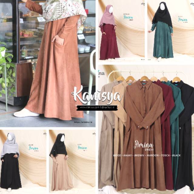 Amina Dress - Gamis Elmina Hijab
