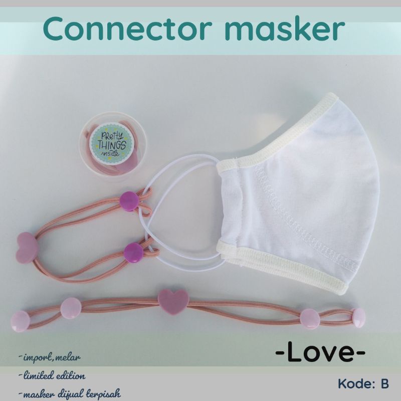 konektormasker/tali masker | strap masker | lanyard for masks | kain gantungan / pengait masker