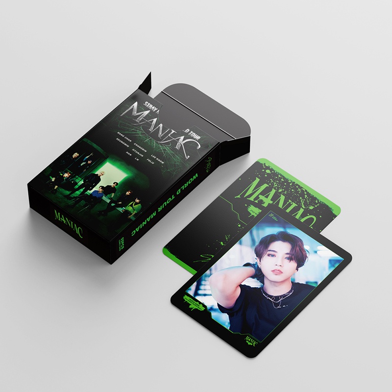 55pcs / Kotak Kartu Foto Album Stray Kids MANIAC LOMO