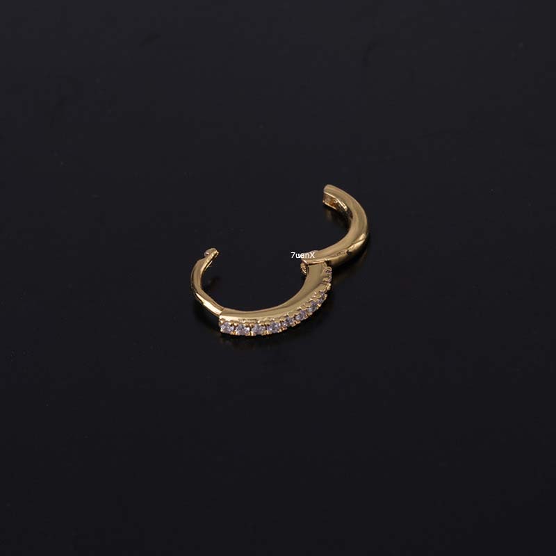 1pc Anting Tindik Tragus Cartilage Helix Tragus 20gauge Bahan Tembaga Hias Zircon