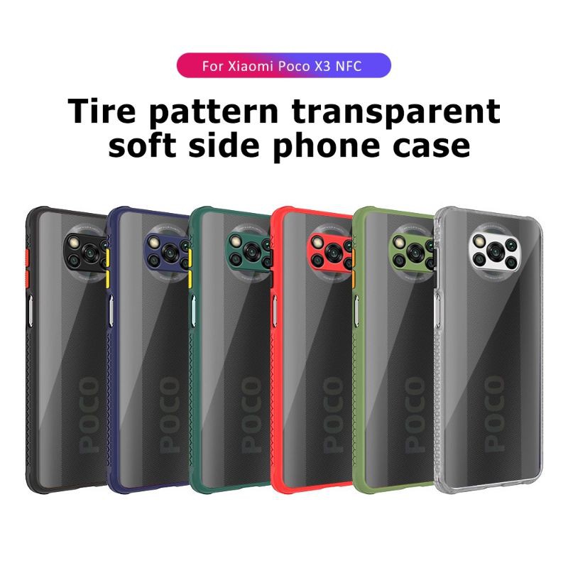 UME Miqilin Case Transparan Poco X3 Nfc - Soft Hard Case Fuze Colour No Matte Dove Poco M3 Silikon