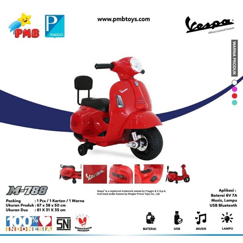 GOSEND GRAB SEMARANG MOTOR AKI ANAK MURAH VESPA LISENSI M788 PMB