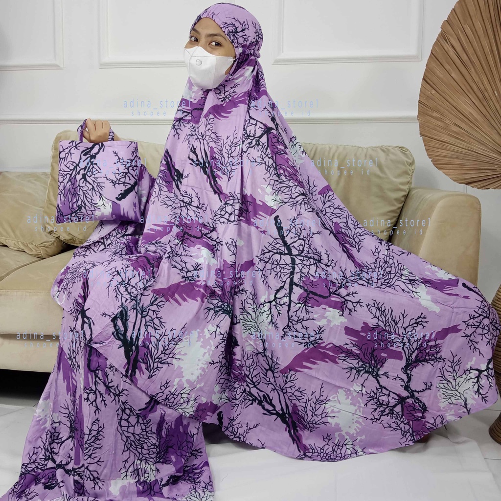 Mukena Dewasa Rayon Premium Adem dipakai