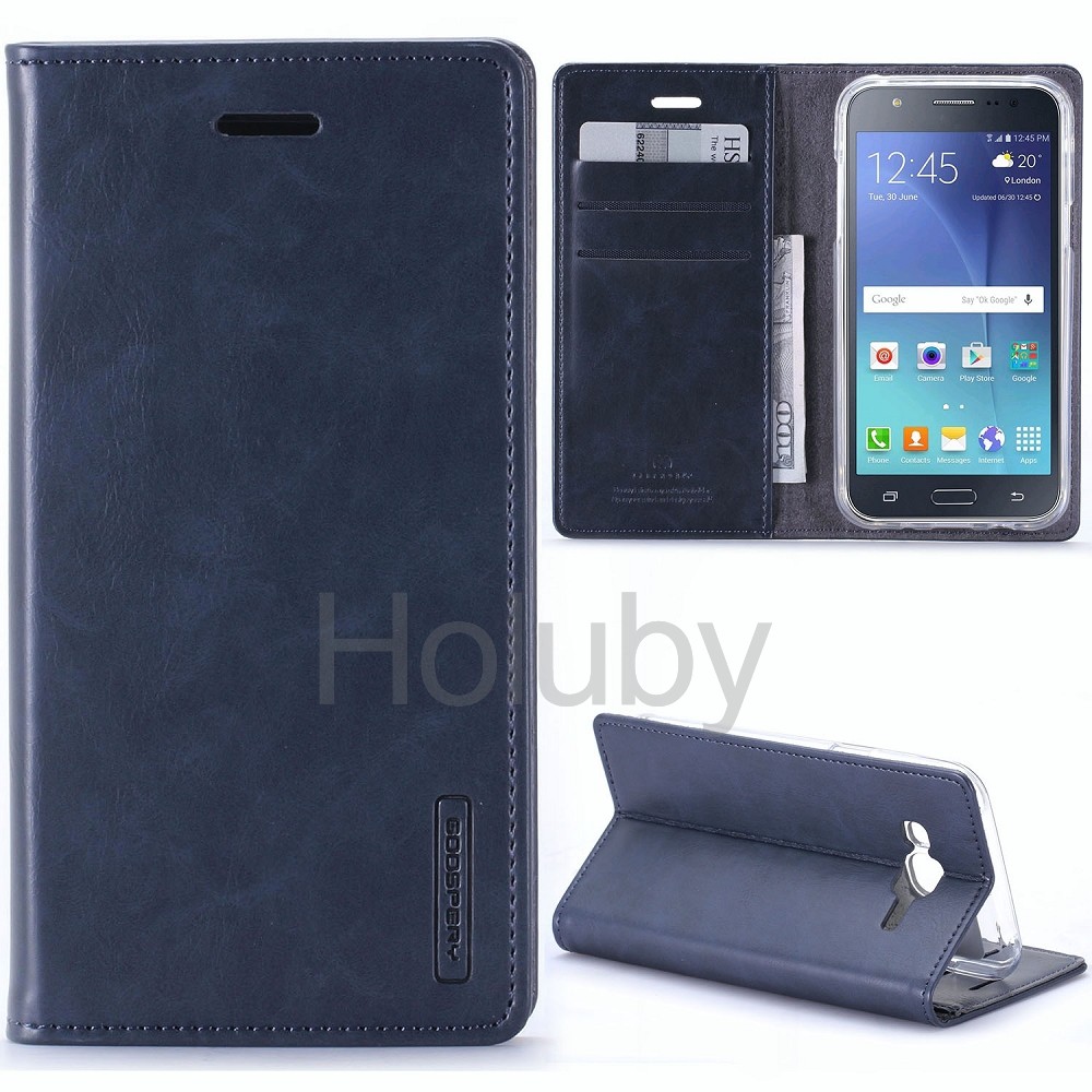 Blue Moon Goospery Leather Flip Case A5 2017 A6 A6 Plus A8 A8 Plus A9 A50 J4 J6 Plus 2018