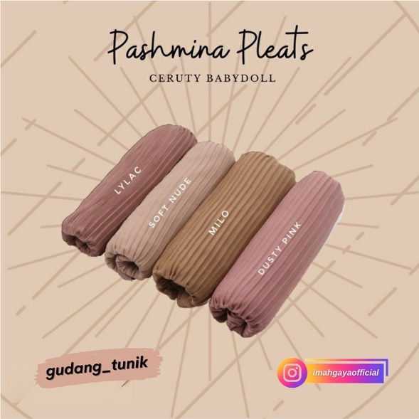 PASHMINA FULL PLISKET LIDI CERUTY BABYDOLL PREMIUM BABYDOLL PREMIUM TANPA GARIS TENGAH PROMO DISKON