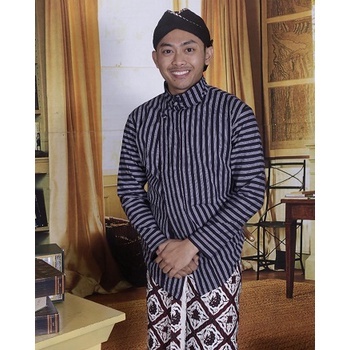 kebaya wanita Setelan Surjan Lurik Jawa / Baju Surjan+Jarik+Blangkon Jawa/Surjan dewasa/lurik pria/b