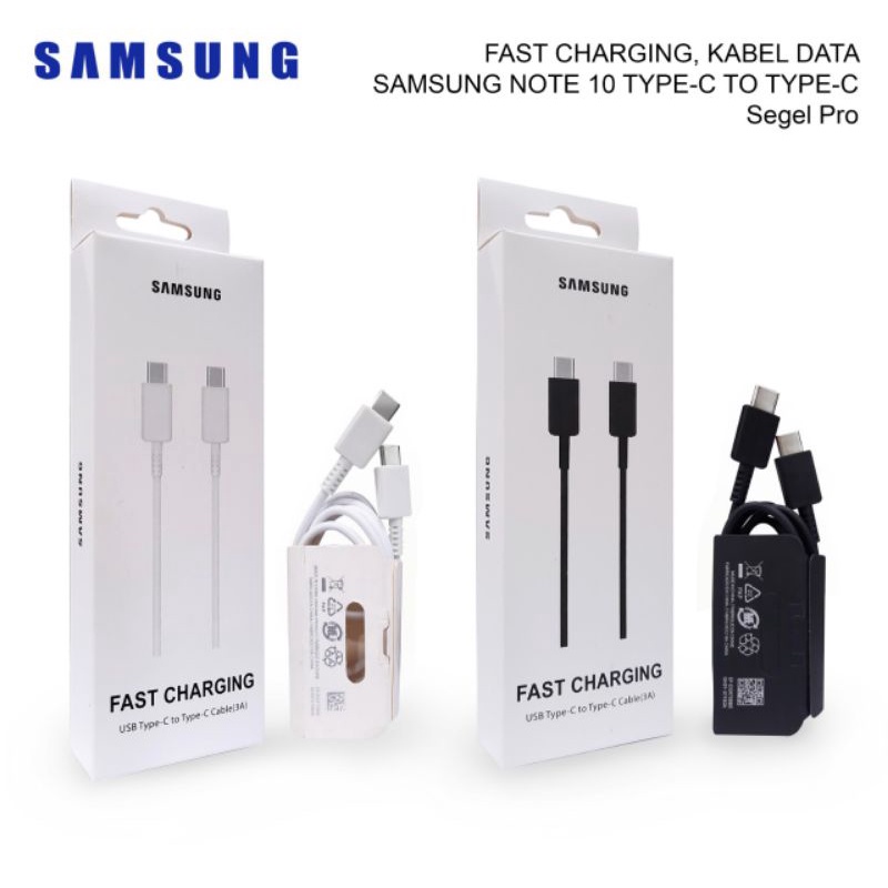 Kabel Data Samsung Galaxy Note 10 Note 10+ Original 100% Fast Charging 3A USB Type-C to Type-C