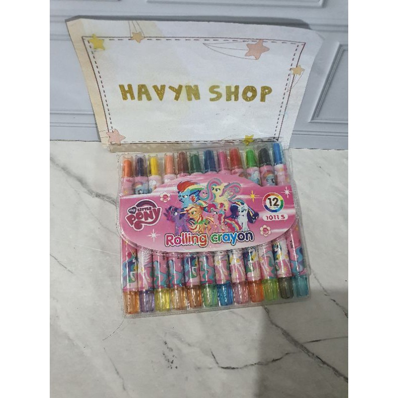 crayon putar/rolling crayon/oil pastel/Krayon putar PENDEK-Pony