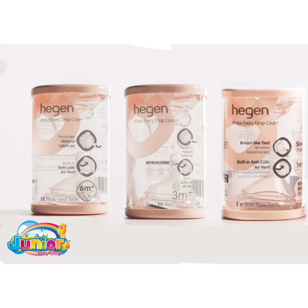 Hegen Teats Feed 2 Pack Slow / Med / Thick / Fast