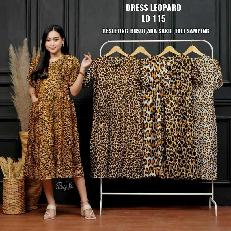 DASTER BUSUI DRESS VIRAL Bigsize dan Allsize LEOPART MACAN