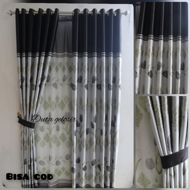 Hordeng Tebal,mewah dan cantik murah minimalis bludru atas bawah