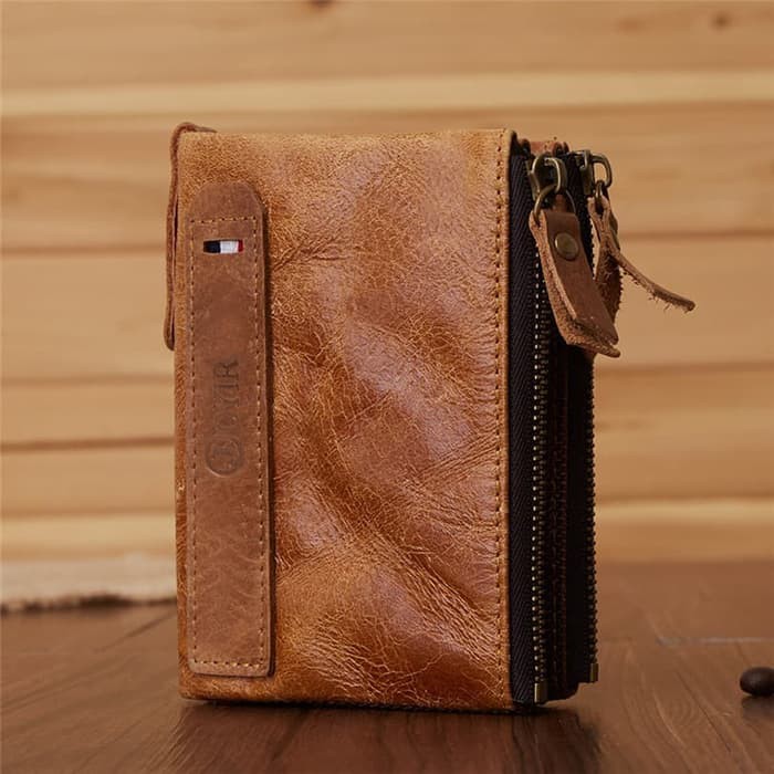Dompet pria cowok kulit Asli Sapi dompet kartu dompet stnk Original