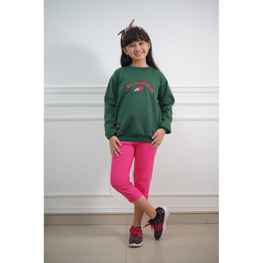 Sweater Kids Los Angeles | Fleece Cotton Tebal Anti Bacteri | Original REBEL ID | Dhea Fashion