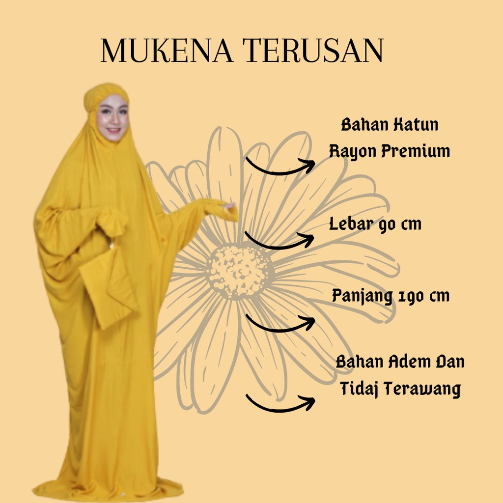 MUKENA TERUSAN PREMIUM KATUN RAYON MUKENA JUMBO MUKENA DEWASA BAHAN RAYON SUPER