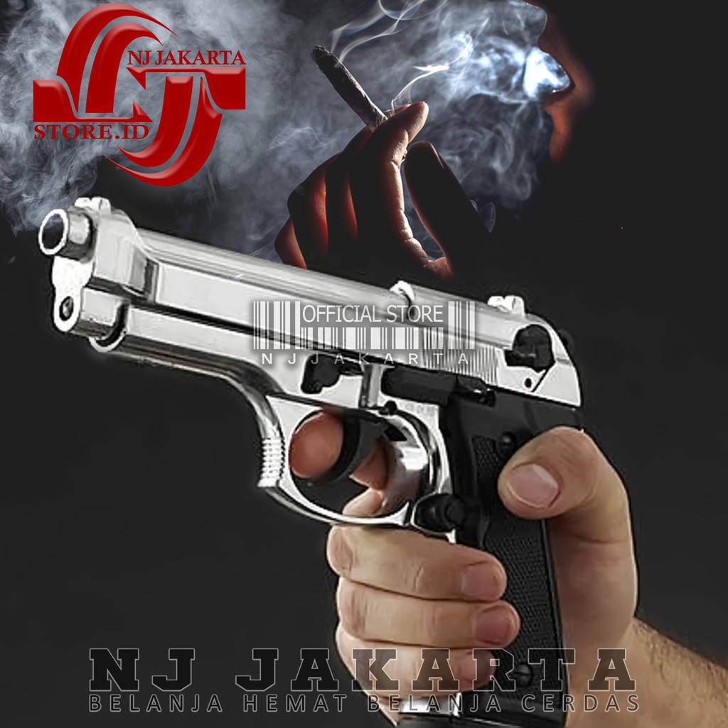 MANCIS KOREK API PISTOL 1 BANDING 1 LIGHTER BARETTA BISA DI KOKANG