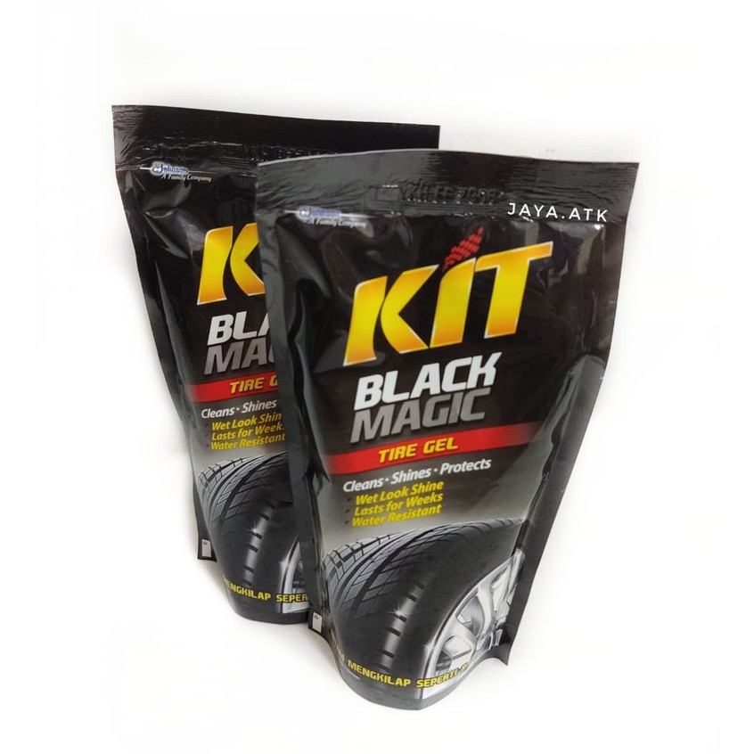 GEL SEMIR PENGKILAP BAN KIT BLACK MAGIC TIRE GEL 200 ML HITAM KILAP