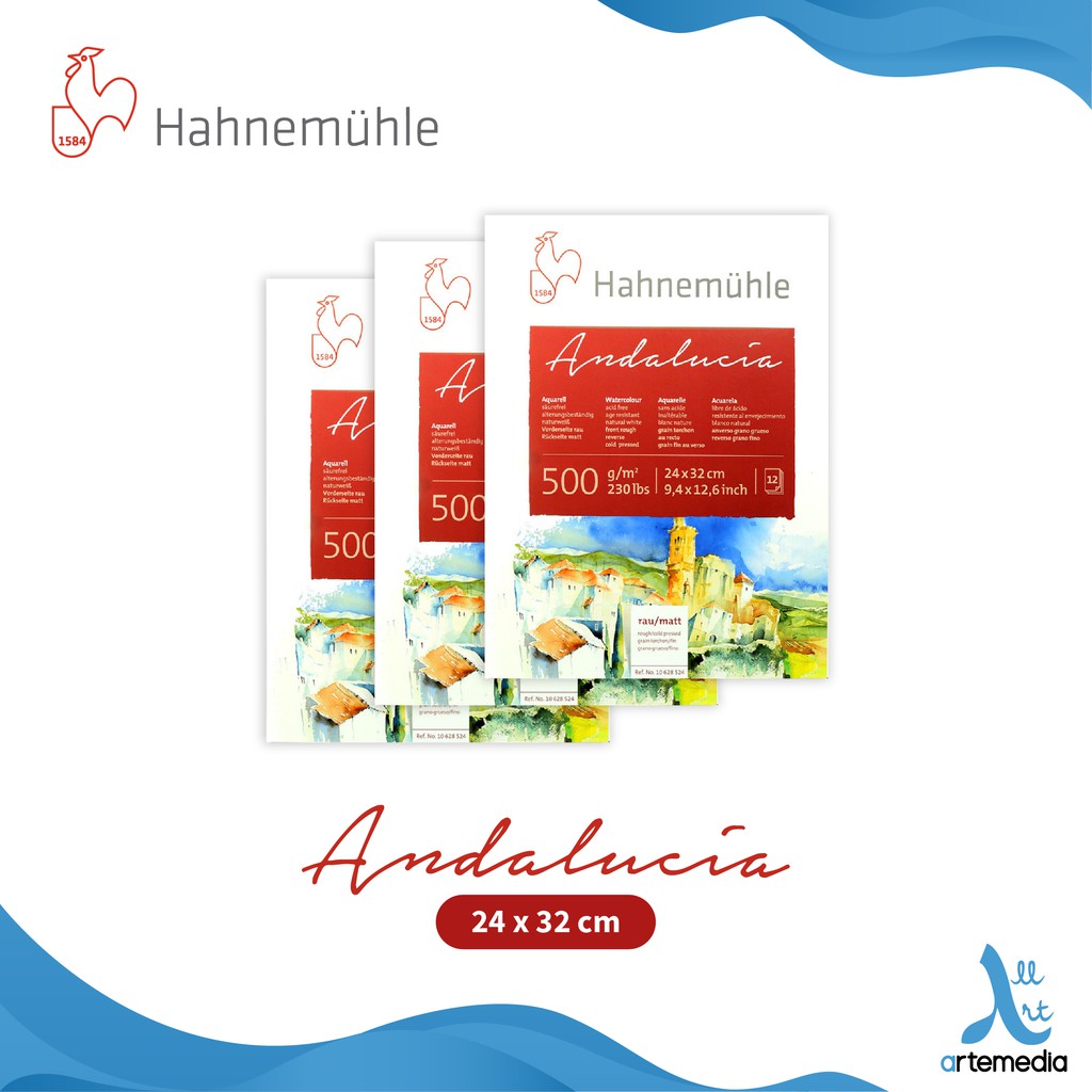 

Hahnemuhle Andalucia Watercolor Pad 24x32cm Paper Block