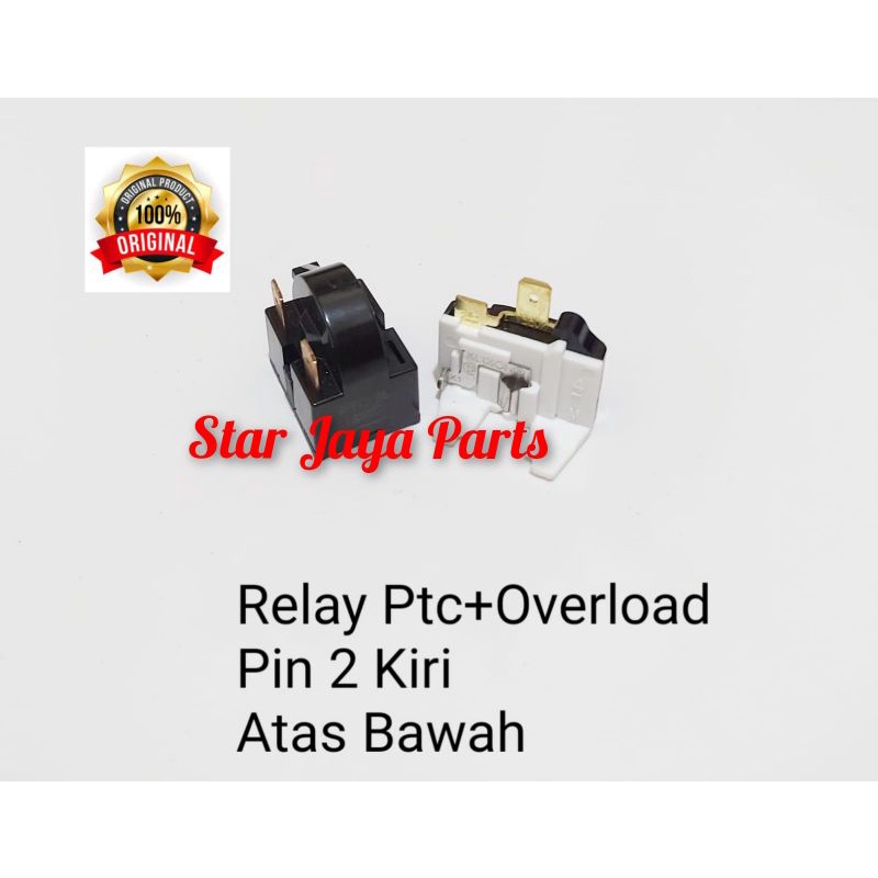 1 Set Relay Ptc Overload Pin 2 Kiri Kulkas 2 Pintu