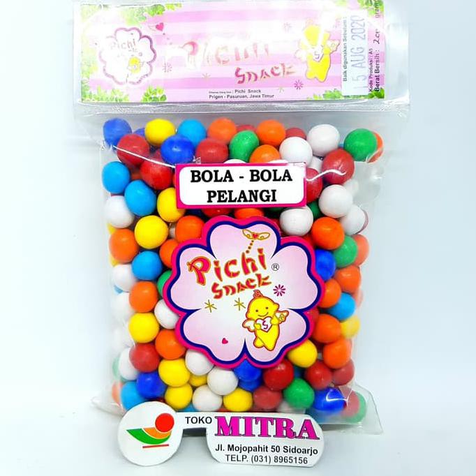 

Best Produk] Pichi Snack Bola Pelangi Permen 200Gr | Oleh Khas Sidoarjo Surabaya