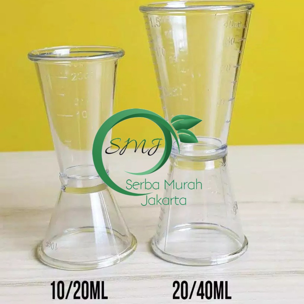 Jual Smj Jigger Measure Cup Gelas Ukur Plastik Gelas Takar Takaran Transparan Minuman Bagus 10 1399