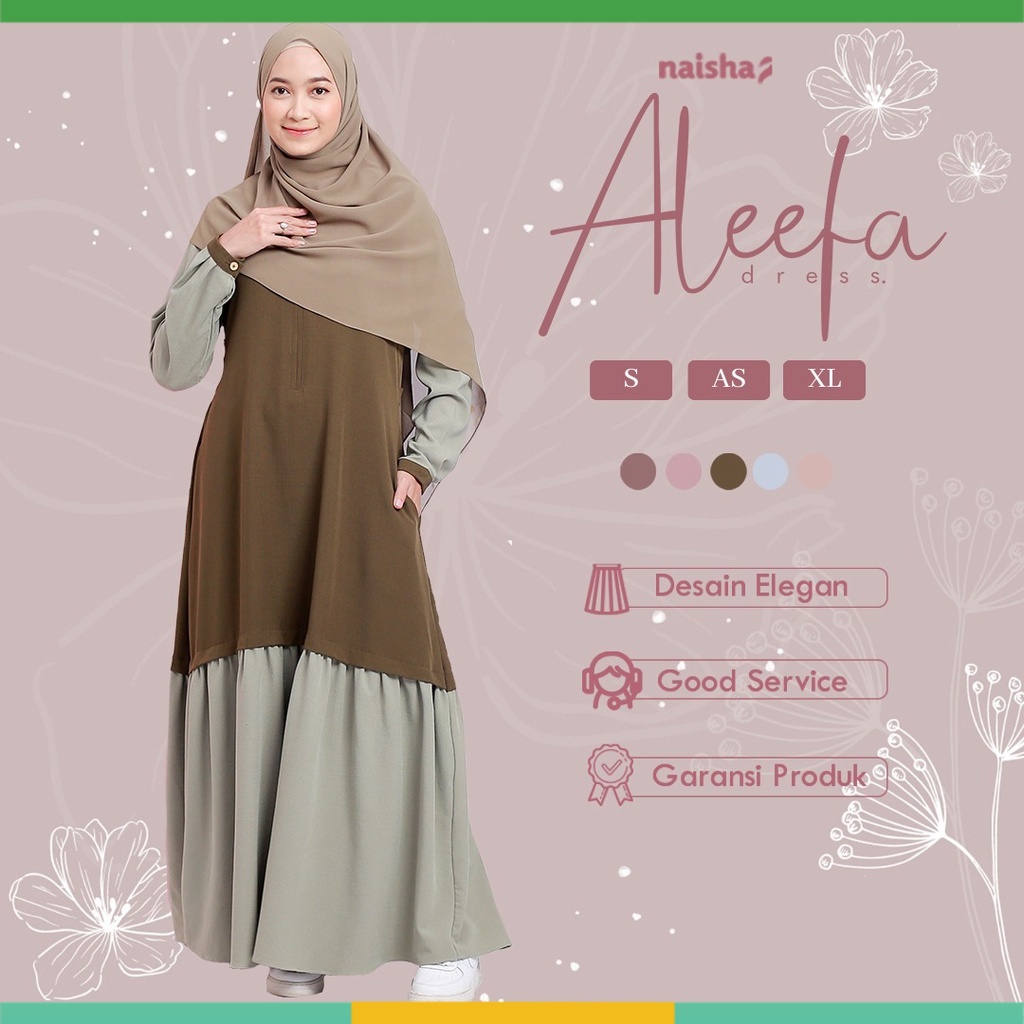 Aleefa Dress by Naishaofficial / Gamis Aleefa Naisha Hijrah