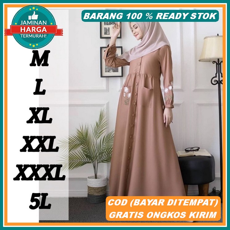 Maxi Pricilla Size M - Xl Gamis Kondangan Jumbo Tulle Dress Gamis Sabrina Gamis Nikahan Dress Lebara