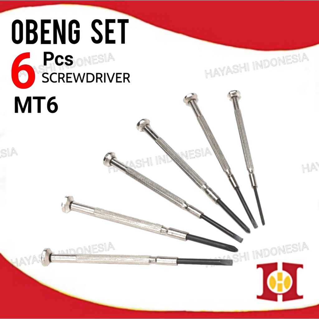 Obeng Jam 6 Pcs Obeng Set