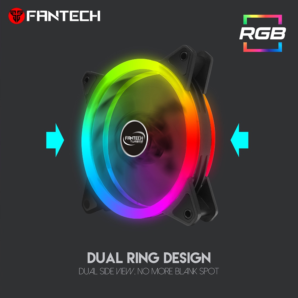 FAN FANTECH FC 124 TURBINE RGB RING DUAL SIDE 12CM