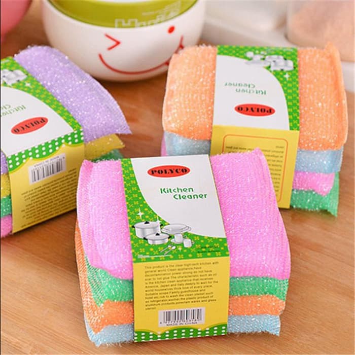 SPONGE SPONS BUSA CUCI PIRING MURAH SET 4PC