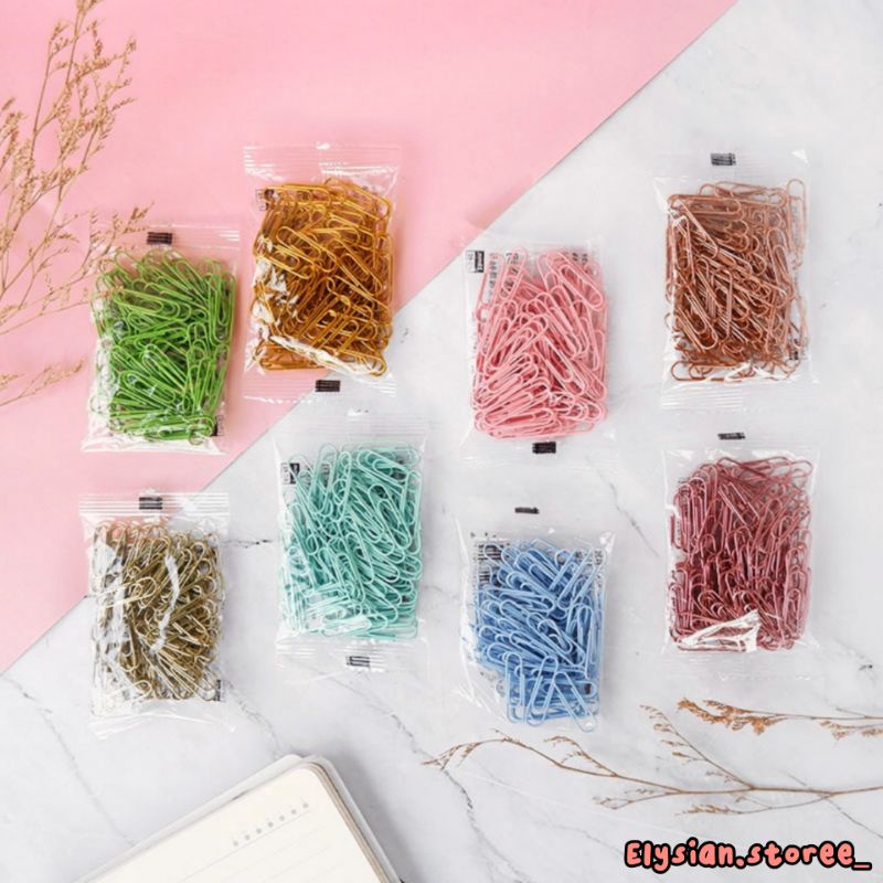 

[ELYSIAN STORE] Klip Kertas Warna Warni Color Pastel Paper Clip Pack