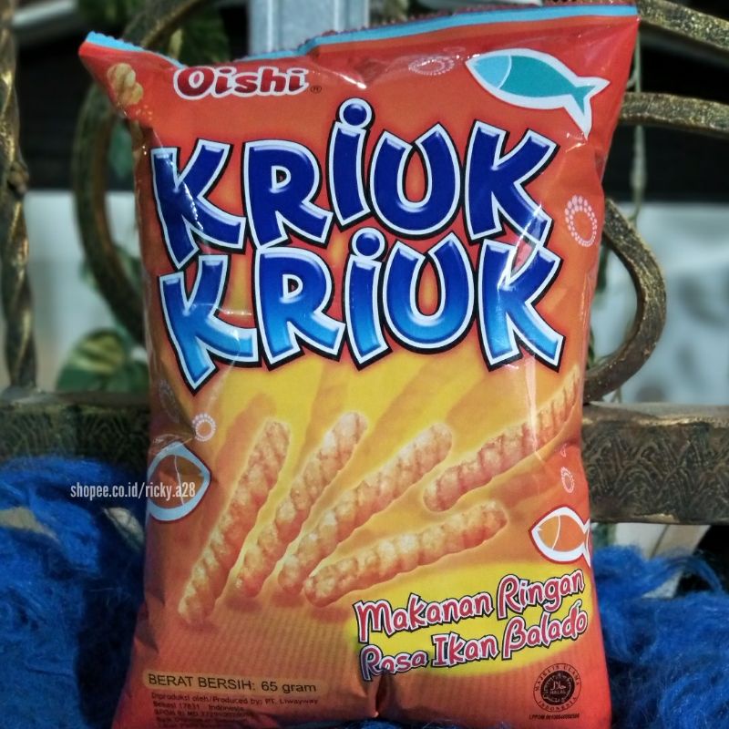 

Snack Cemilan Kriuk Kriuk Rasa Ikan Balado Enak Lezat