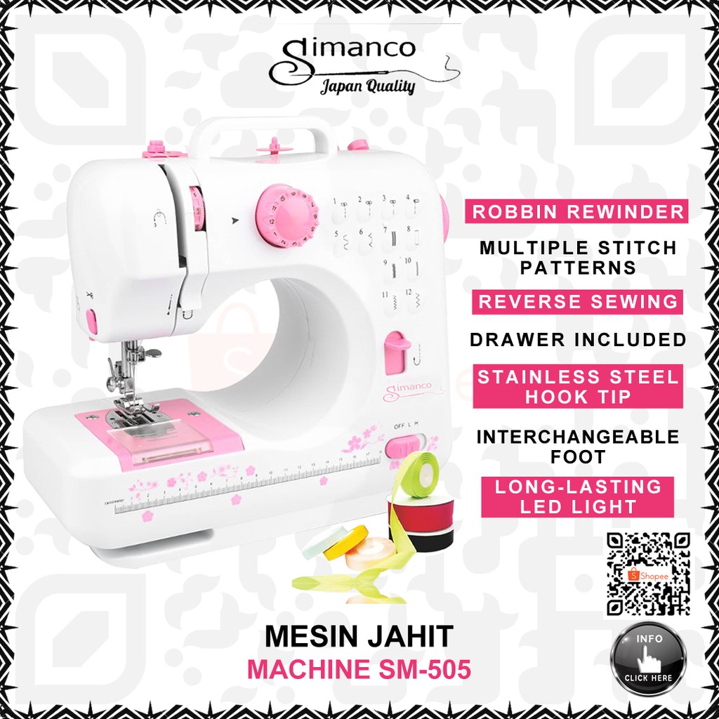 Jual SIMANCO MESIN JAHIT MINI SEWING MACHINE SM505 Shopee Indonesia