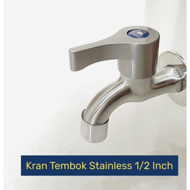 2C Kran Tembok Dinding Stainless Sus 304 - Keran Air Kamar Mandi Wall