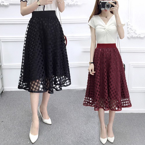 KARAKOREA R602 Yoona Flare Skirt /Rok Midi Rok Maxi Rok Panjang/Rok Korea Skirt