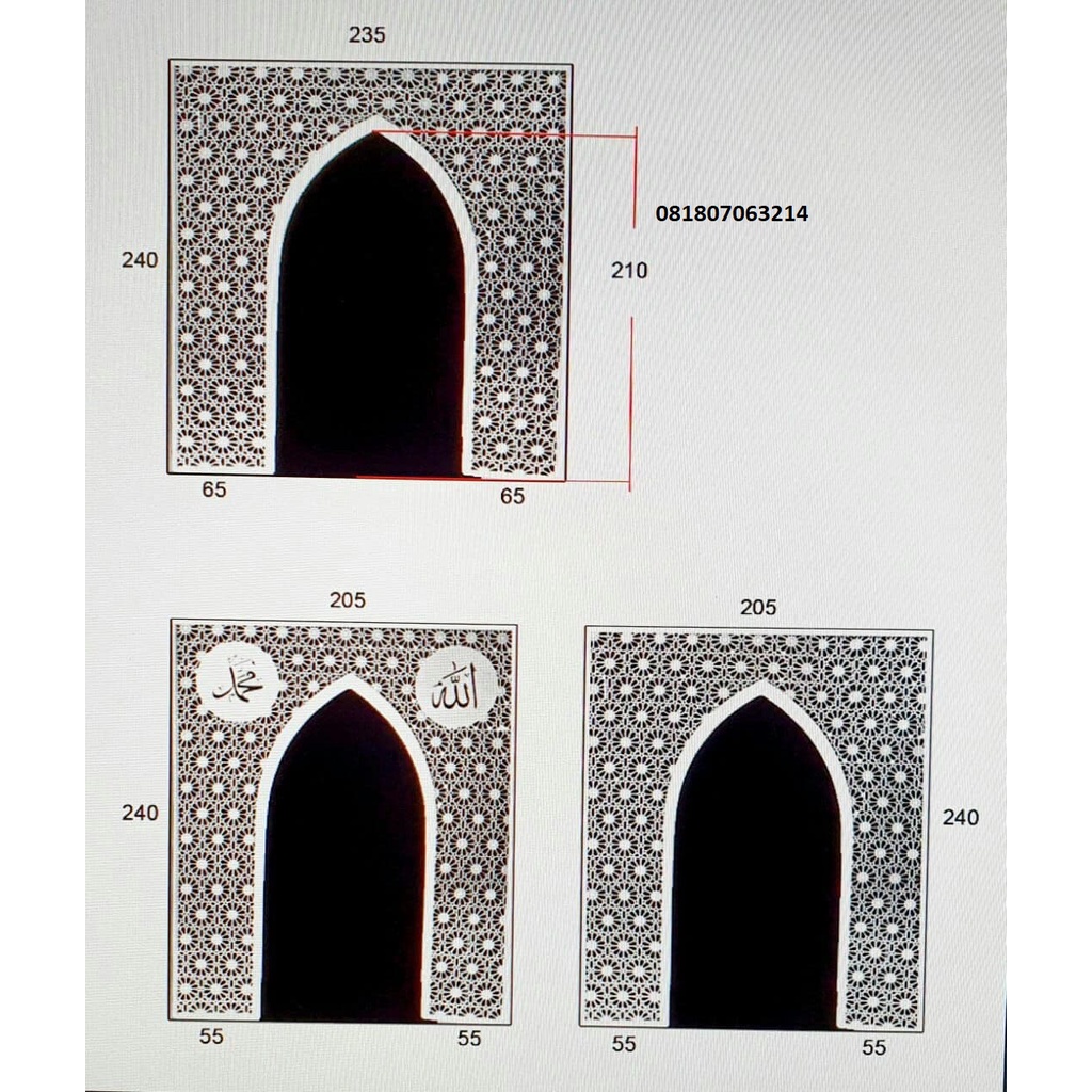 GRC Krawangan Motif Masjid Design O8SATU8O7O632SATU4