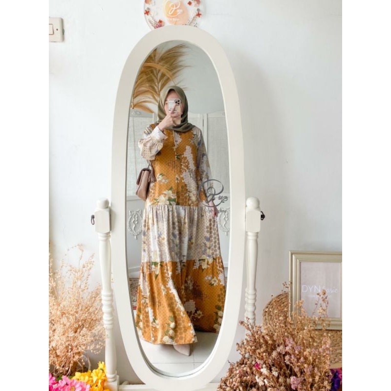 GAMIS WANITA DYN CLOTHINGLINE KEEFA DRESS/GAMIS KONDANGAN/FASHION WANITA/DRESS KONDANGAN/MAXMARA LUX