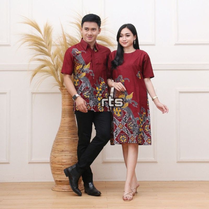BAJU CUOPLE BATIK BAJU ATASAN PRIA WANITA BAJU BATIK LENGAN PENDEK COUPLE BATIK COUPLE