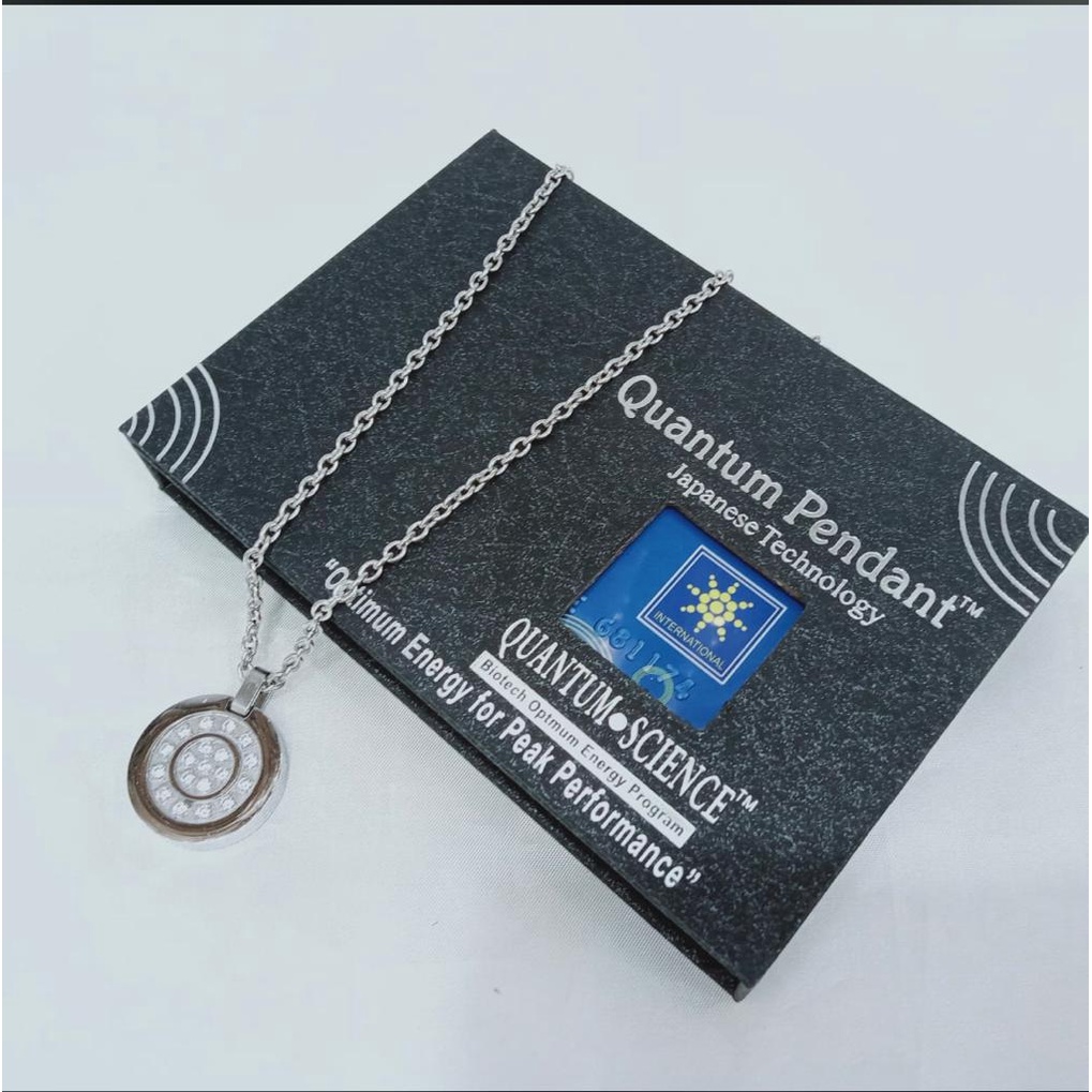 [PROMO TERBARU] 1 SET Kalung Kesehatan Quantum Pendant Permata Bio Energy - Gelang + Kalung+ Box + Sertifikat Card Original - COD