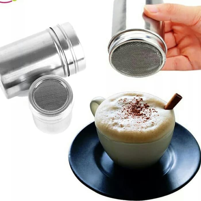 

TEMPAT BUBUK COKLAT GULA TABUR MERICA STAINLESS 5CM COCCOA POWDER