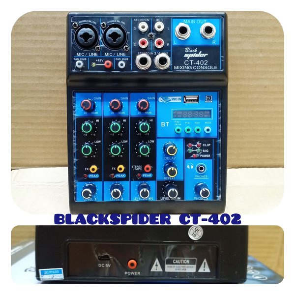 Mixer Audio Soundcard 4 Chanel Black Spider CT 402