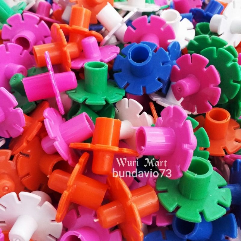 Mainan edukasi meronce bombik tangkai lego jadul