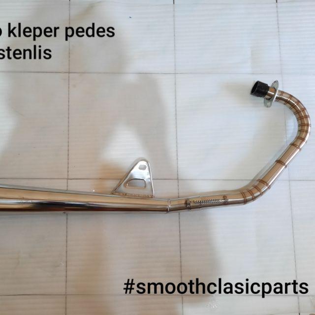 Knalpot gl pro gl max bahan tebal kleper pedes-Leher  stenlis