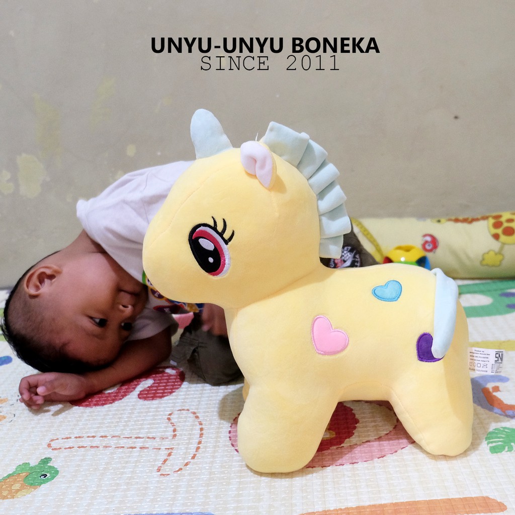 Boneka Unicorn soft besar 40cm animal kuda pony kado ultah plush unicorn toy