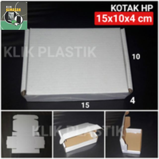 

KARDUS HP 15X10X4 PUTIH/BOX KARDUS SEPATU PACKING KOTAK HP DOS DUS BOX