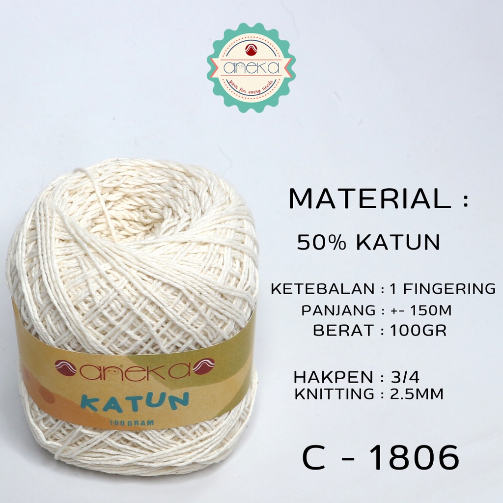 Benang Rajut Katun Polos - 1806