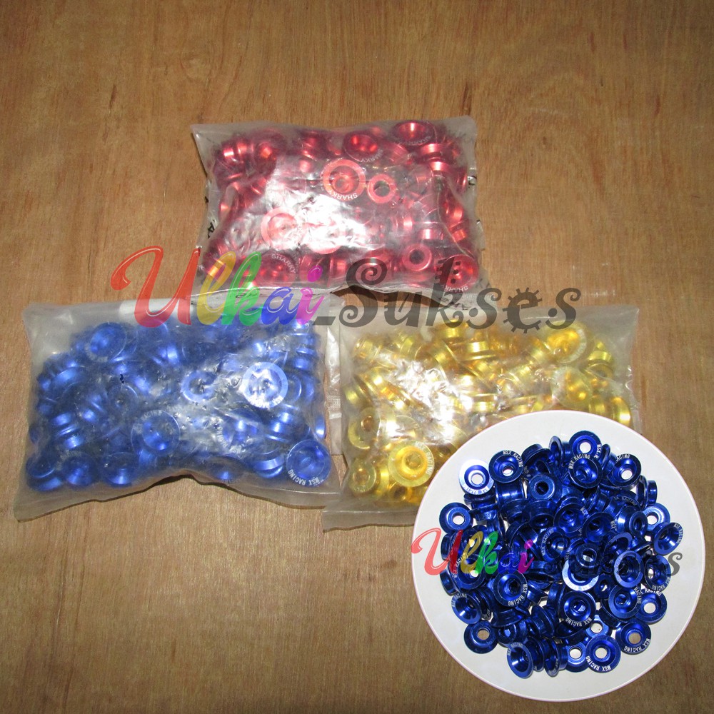 Monel Ring Baut l Variasi Aksesoris Model Mangkok Monel Baut Motor Bahan CNC Ring 10 Isi 20Pcs Universal Murah