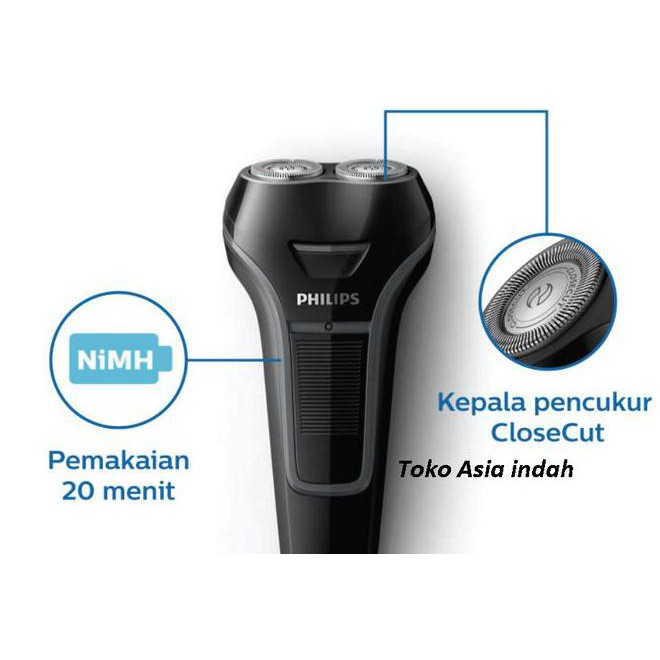 Philips Electric Shaver - Hitam - S106/03 / Alat Cukur Philips
