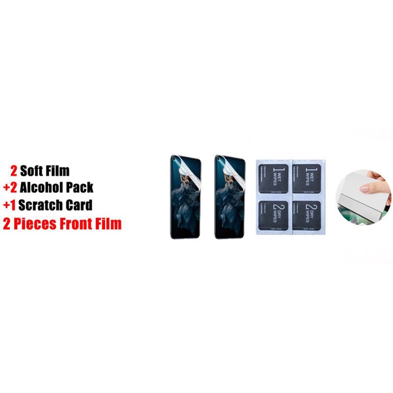 2Pcs Hydrogel Soft Film Not Glass For Huawei Honor 20 Pro 9X 8X 10 9 8 Lite 20S Screen Cover Protector 7A 7C Ru Protective Film