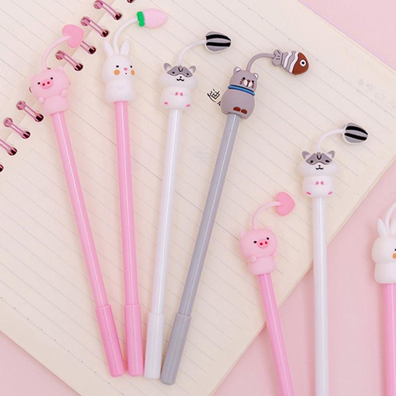 Cute Cartoon Gel Pen 0.38mm Black Ink Signature Pen