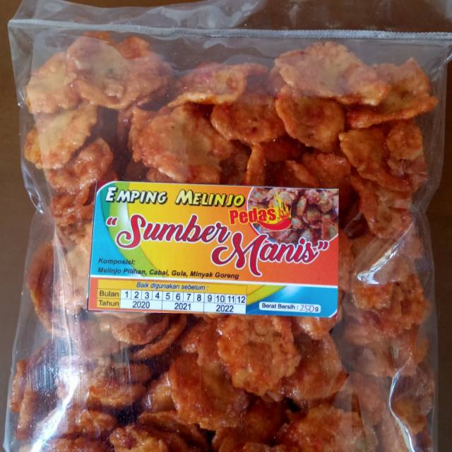 

Emping mlinjo pedas 250 gram